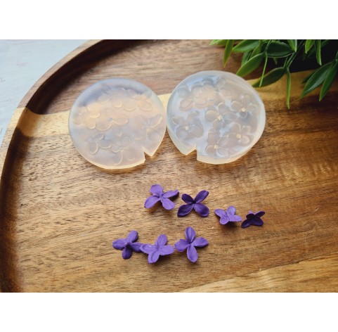 Silicone veiner, Lilac petal texture, style 1, 7 elements, ~ 1.3*1.8 cm