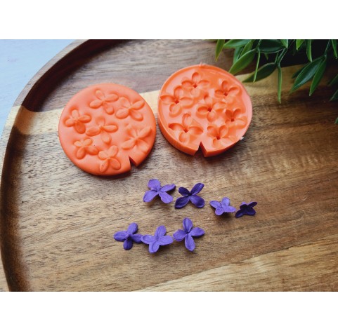 Silicone veiner, Lilac petal texture, style 1, 7 elements, ~ 1.3*1.8 cm