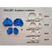 Silicone veiner, Colored peas, Set A, Set B, Set C or Set D, set or individually