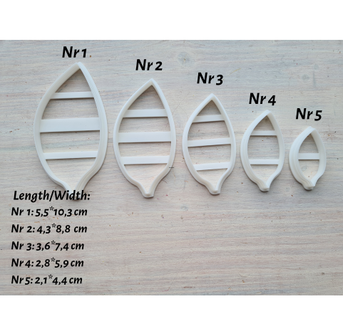 Silicone veiner, Lily of the valley leaf, set A, set or individually