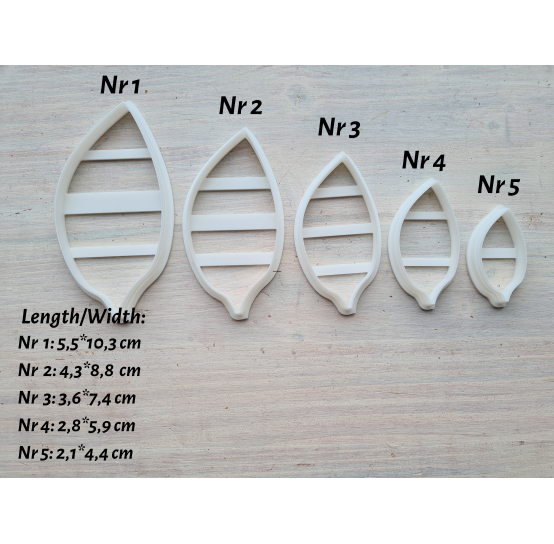 Silicone veiner, Lily of the valley leaf, set A, set or individually