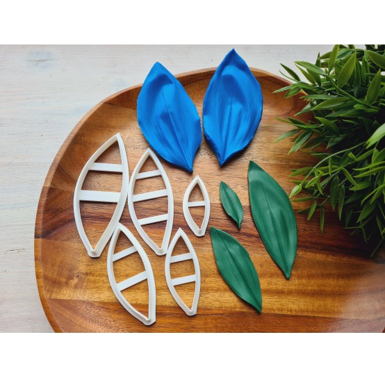 Silicone veiner, Lily of the valley leaf, set B, set or individually