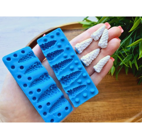 Silicone veiner, Muscari flower, 5 elements, ~ 2-2.6 cm, H:0.9-1.1 cm