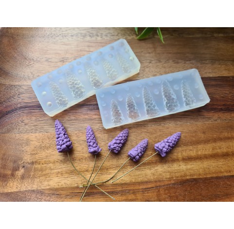 Silicone veiner, Muscari flower, 5 elements, ~ 2-2.6 cm, H:0.9-1.1 cm