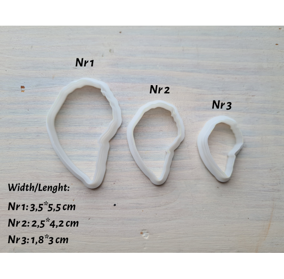 Silicone veiner, Hibiscus petal texture, style 2, set or individually