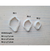 Silicone veiner, Hibiscus petal texture, style 3, set or individually