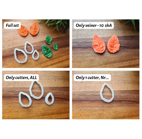 Silicone veiner, Hibiscus leaf, set or individually