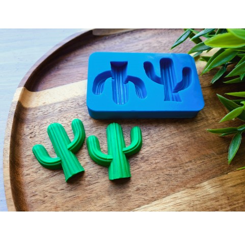 Silicone mold, Cactus, style 1, 2 elements, ~ 3.6*3.8 cm, H:1 cm