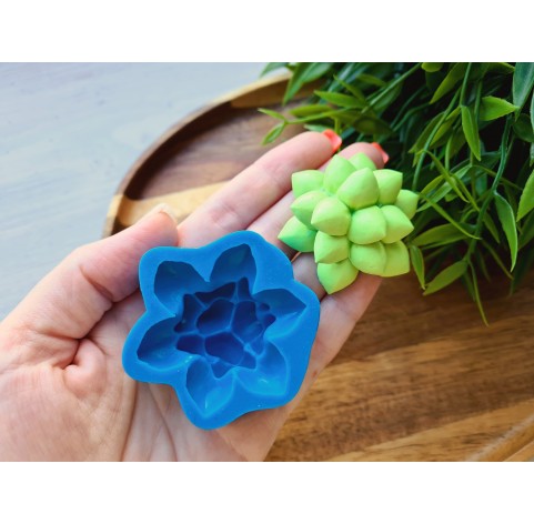 Silicone mold, Succulent, style 4, ~ Ø 4.3 cm, H:1.7 cm