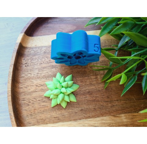 Silicone mold, Succulent, style 5, ~ Ø 3.6 cm, H:1.3 cm