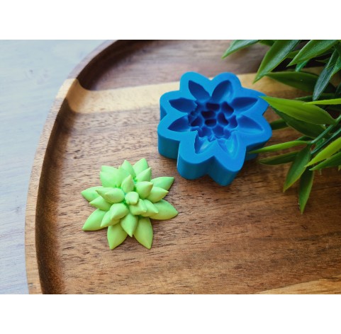 Silicone mold, Succulent, style 5, ~ Ø 3.6 cm, H:1.3 cm