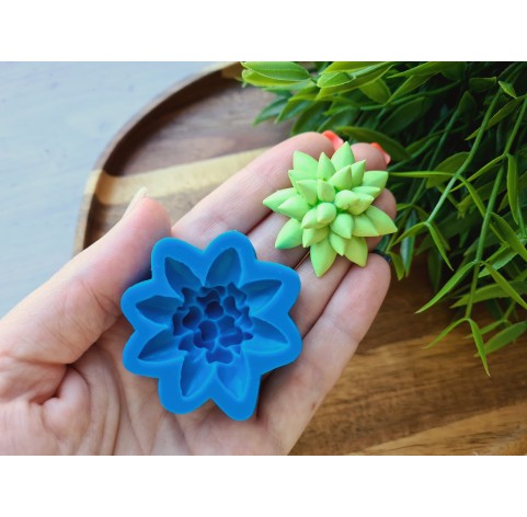 Silicone mold, Succulent, style 5, ~ Ø 3.6 cm, H:1.3 cm