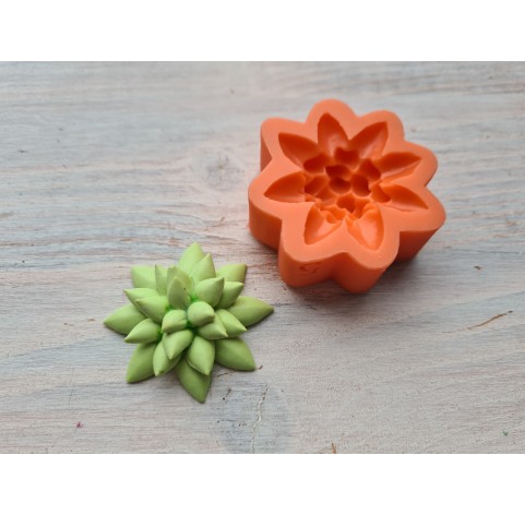 Silicone mold, Succulent, style 5, ~ Ø 3.6 cm, H:1.3 cm