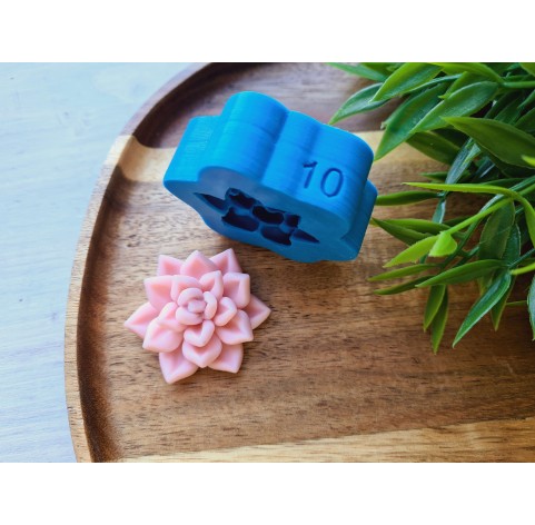 Silicone mold, Succulent, style 10, ~ Ø 3.7 cm, H:1.7 cm