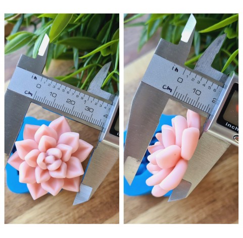 Silicone mold, Succulent, style 10, ~ Ø 3.7 cm, H:1.7 cm