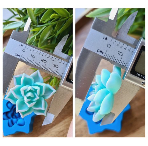 Silicone mold, Succulent, style 11, ~ Ø 3.6 cm, H:1.5 cm