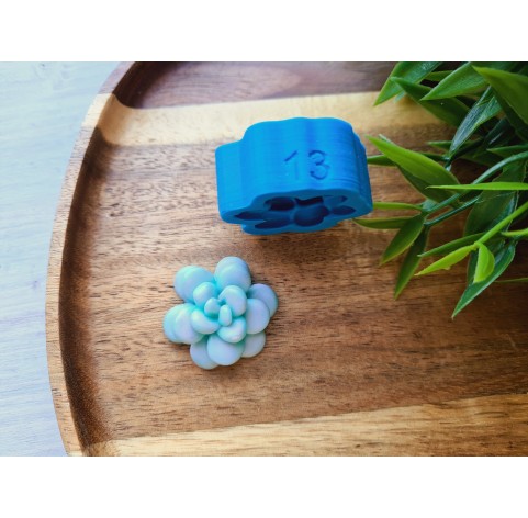 Silicone mold, Succulent, style 13, ~ Ø 3 cm, H:1.3 cm