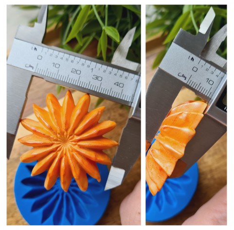 Silicone mold, Cactus, style 4, ~ Ø 4.5 cm, H:1.2 cm