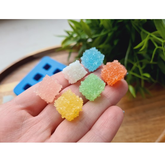 Silicone mold, Sugar candy, style 1, cubes, 9 elements, ~ 1.3 cm