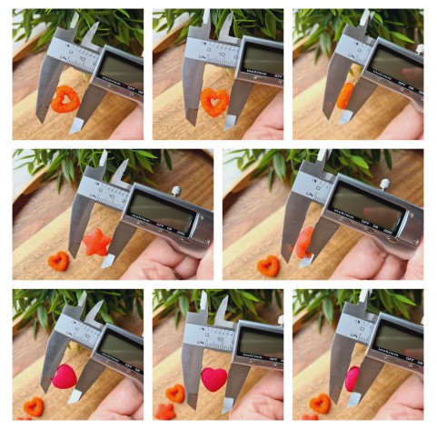Silicone mold, Sugar candy, style 2, 3 elements, ~ 1.5-1.8 cm, H:0.6 cm