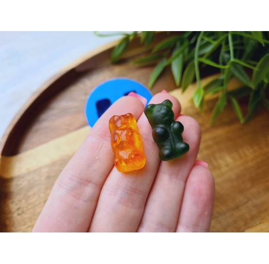 Silicone mold, Jelly candy, style 1, bear, 2 elements, ~ 1.2*2.1 cm, H:0.9 cm