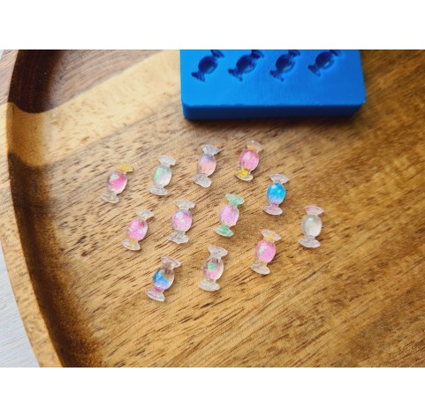 Silicone mold, Candy, style 2, 1/6 miniature, 12 elements, ~ 0.4*0.9 cm,H:0.2 cm