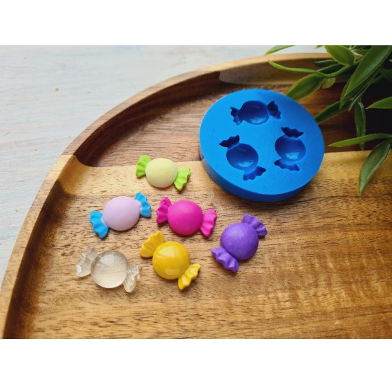 Silicone mold, Candy, style 1, 3 elements, ~ 1.3*2 cm, H:0.6 cm
