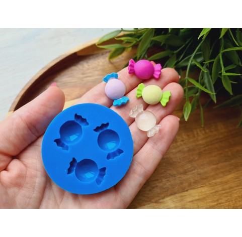 Silicone mold, Candy, style 1, 3 elements, ~ 1.3*2 cm, H:0.6 cm