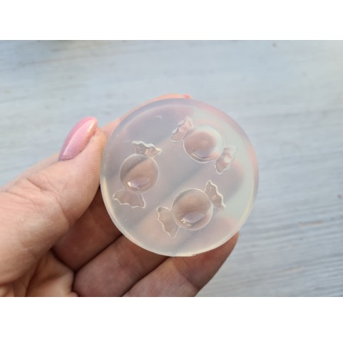 Silicone mold, Candy, style 1, 3 elements, ~ 1.3*2 cm, H:0.6 cm