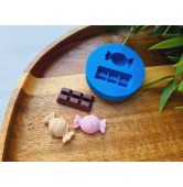 Silicone mold, Set of sweets, style 2, 2 elements, ~ 1-2.3 cm, H:0.5-0.6 cm
