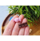 Silicone mold, Set of sweets, style 2, 2 elements, ~ 1-2.3 cm, H:0.5-0.6 cm