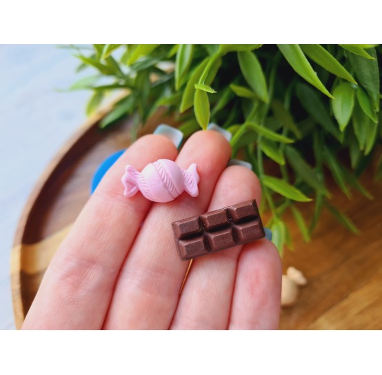 Silicone mold, Set of sweets, style 2, 2 elements, ~ 1-2.3 cm, H:0.5-0.6 cm