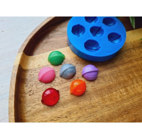 Silicone mold, Lollipop, style 1, 6 elements, ~ 1.3*1.5 cm, H:0.7 cm