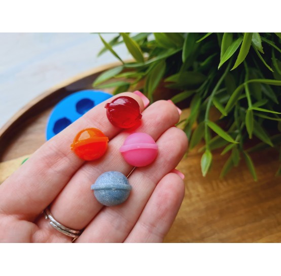 Silicone mold, Lollipop, style 1, 6 elements, ~ 1.3*1.5 cm, H:0.7 cm