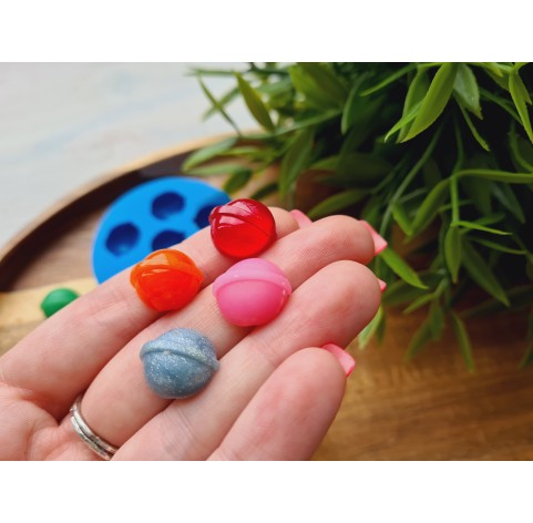 Silicone mold, Lollipop, style 1, 6 elements, ~ 1.3*1.5 cm, H:0.7 cm