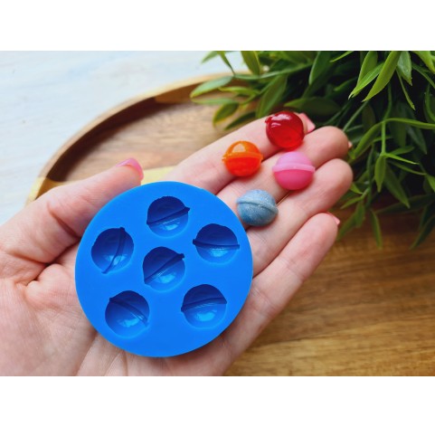 Silicone mold, Lollipop, style 1, 6 elements, ~ 1.3*1.5 cm, H:0.7 cm