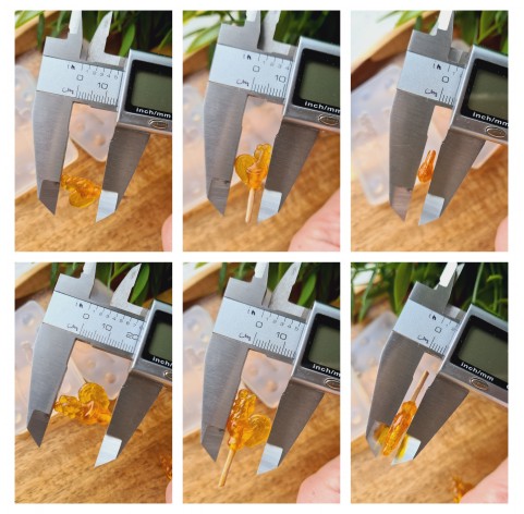 Silicone mold, Lollipop, style 2, cockerel, 2 elements, 2 parts mold, ~ 1-2 cm, H:0.4-0.5 cm