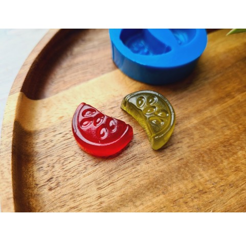 Silicone mold, Candy, style 7, watermelon, ~ 1,4*2,2 cm, H:0.9 cm