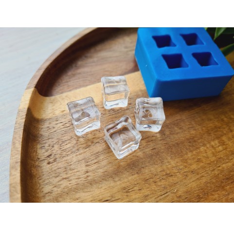 Silicone mold, Ice cubes, style 1, 4 elements, ~ 1.1 cm