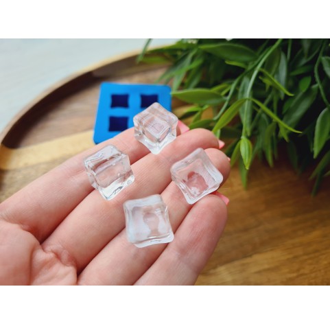 Silicone mold, Ice cubes, style 1, 4 elements, ~ 1.1 cm