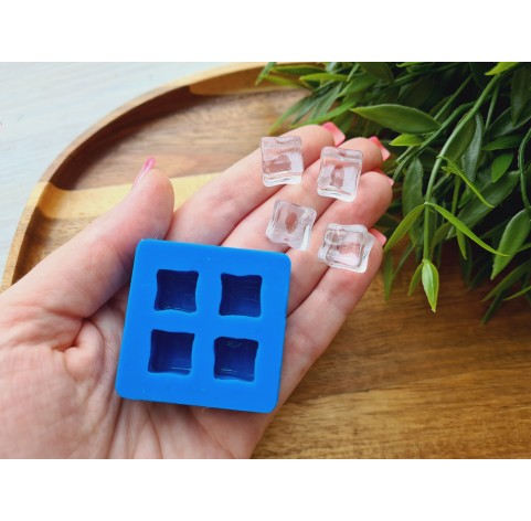 Silicone mold, Ice cubes, style 1, 4 elements, ~ 1.1 cm