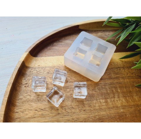 Silicone mold, Ice cubes, style 1, 4 elements, ~ 1.1 cm