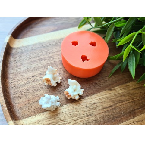 Silicone mold, Popcorn, style 1, 3 elements, ~ 1.4-2 cm