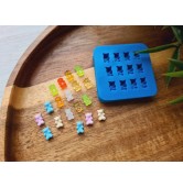 Silicone mold, Jelly candy, style 7, bear, mini, 12 elements, ~ 0.3*0.6 cm, H:0.3 cm