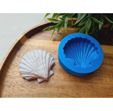 Silicone mold, Seashell, style 1, large, ~ Ø 4.8 cm, H:1.3 cm