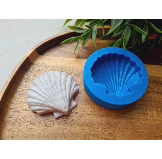 Silicone mold, Seashell, style 1, large, ~ Ø 4.8 cm, H:1.3 cm