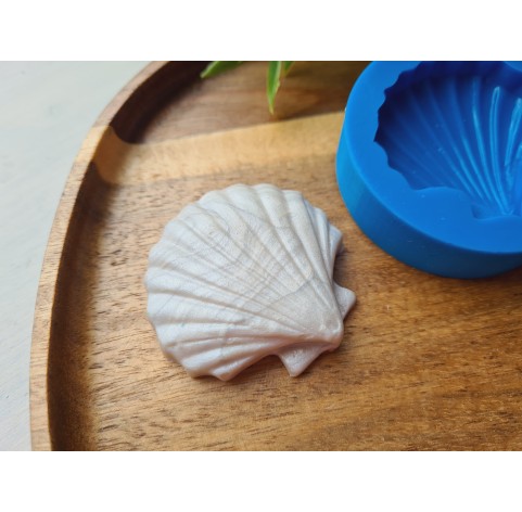 Silicone mold, Seashell, style 1, large, ~ Ø 4.8 cm, H:1.3 cm