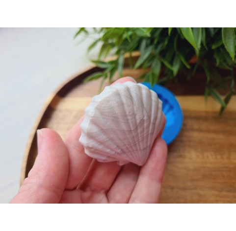Silicone mold, Seashell, style 1, large, ~ Ø 4.8 cm, H:1.3 cm