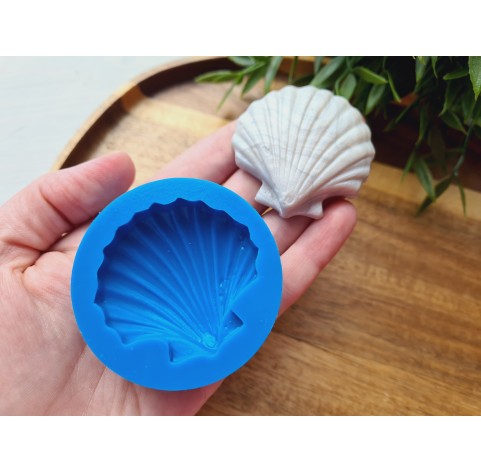 Silicone mold, Seashell, style 1, large, ~ Ø 4.8 cm, H:1.3 cm