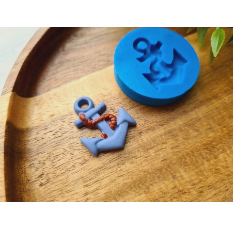 Silicone mold, Anchor, style 1, ~ 2*2.6 cm, H:0.4 cm